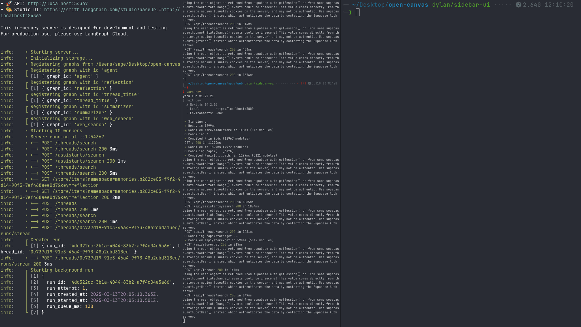 LangGraph development environment