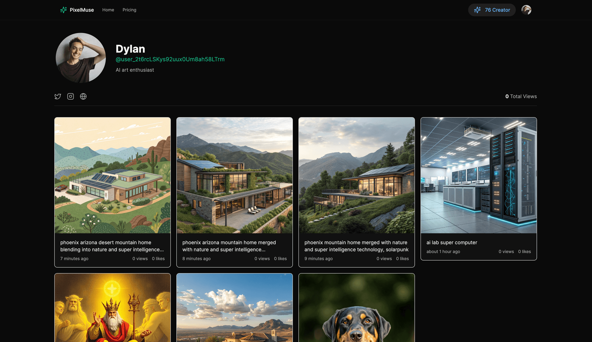 PixelMuse Gallery - Showcase of AI-generated images