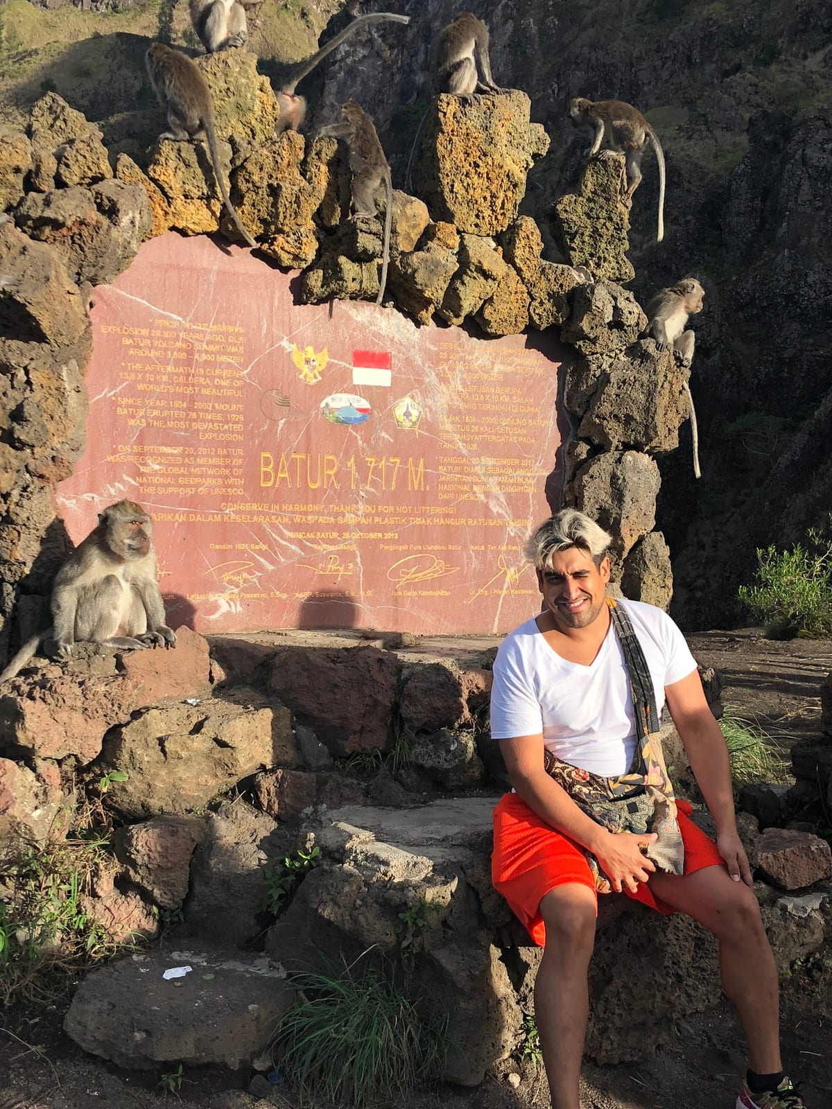 rock geology bedrock Mount Batur in Bali