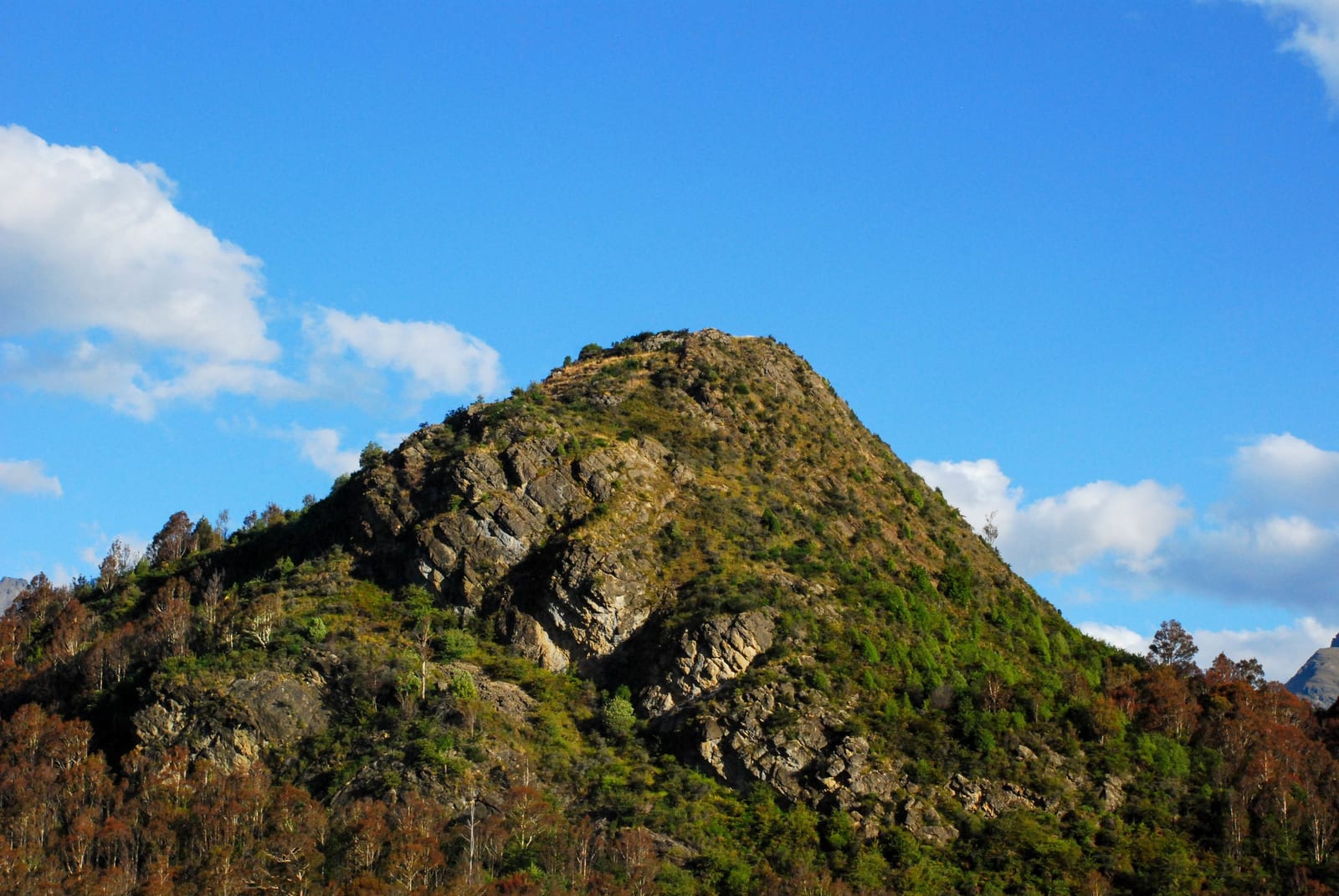 sky blue mountain in New Zealand