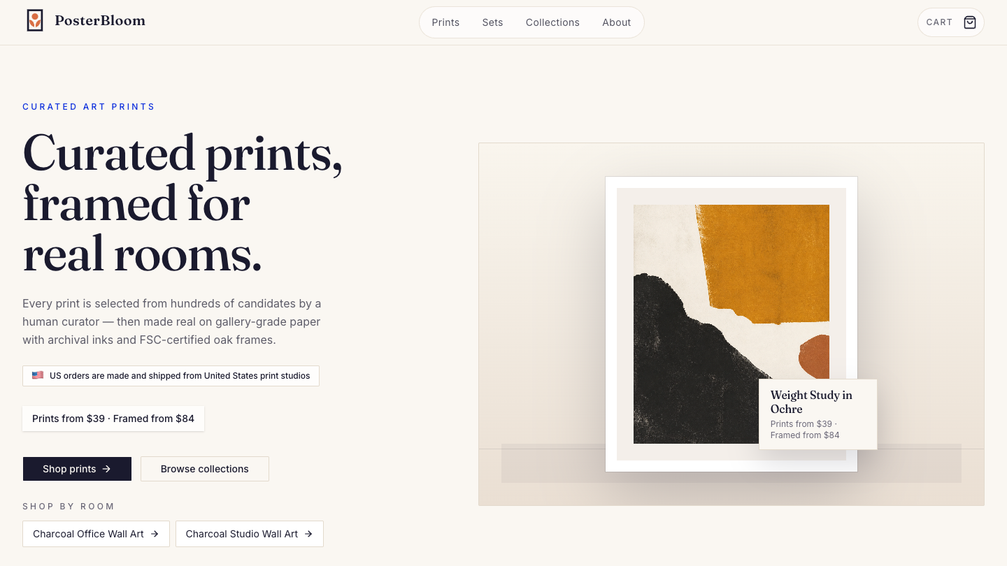 PosterBloom project screenshot